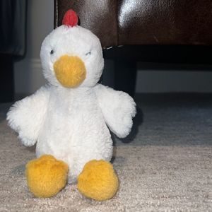 Jellycat Bashful White Rooster Plush 8” Chicken Bird Stuffed Animal Chick